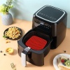 ® Renkli Isıya Dayanıklı Yıkanılabilir Silikon Fırın Ve Airfryer Kare Pişirme Matı 21,5 Cm
