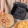 ® 50 Adet 20 cm Air Fryer Pişirme Kağıdı Tek Kullanımlık Yağ Geçirmez Yuvarlak Tabak Model PVC