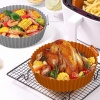 ® Renkli Isıya Dayanıklı Yıkanılabilir Silikon Fırın Ve Airfryer Yuvarlak Model Pişirme Matı 20 Cm