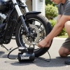 Biyomak® 300 PSI Güçlü Taşınabilir Hava Kompresörü–Araba, Motosiklet, Bisiklet ve Top Şişirme İçin Elektrikli Fişli Çakmaklıklı Lastik Şişirme Pompası