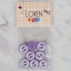 ® Loren Crafts lila 8 li ayak izi düğme - 437
