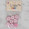 ® Loren Crafts pembe 8 li balık düğme - 571