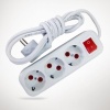 ® 2 mt Kablolu Anahtarlı 3 lü Topraklı Grup Priz