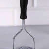 ® Plastik Saplı Delikli Metal Paslanmaz Patates Muz Yumurta Ezici Püre Yapıcı