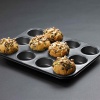 ® 12 Bölmeli Metal Yapışmaz Muffin Kek Kalıbı
