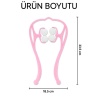 ® Boyun Bacak Ayak Bel Masaj Aleti Çok Fonksiyonlu Manuel 4 Tekerlekli - Pembe