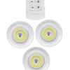 Biyomak® 3lü Uzaktan Kumandalı Yapışkanlı Kablosuz Led Spot Lambalar