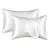 Biyomak® Antibakteriyel Terletmeyen İpek Saten Yastık Kılıfı 2li 50x70 Beyaz