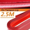 Biyomak®  Kırmızı Renkli 2,5 Metre Araba Oto Ön Tampon Koruyucu Kauçuk Pratik Tampon Şerit Bant Döşeme