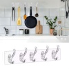 ®  5li Güçlü Yapışkanlı Şeffaf Duvar Askısı Banyo Mutfak Düzenleyici Pratik Askılık