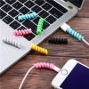® 4lü Android Şaj Kablosu Koruyucu Silikon Spiral Yay Aparat