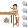 Biyomak® Bebek Çocuk Yumuşak ve Esnek Dairesel Şeffaf Yapışkanlı Güvenlik Köşe Koruyucu (4 Adet)