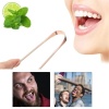 ® Bakır Oil Pulling Yağ Çekme Dil Plak Temizleme Aleti Dil Fırçası Sıyırıcı Dil Kaşığı