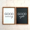 Biyomak® Yatak Odası Good Morning Good Night Ahşap Çerçeve Set