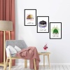 Biyomak® Üç Kutsal Mescit Temalı Çerçeve Görünümlü Tablo Poster Duvar Dekoru