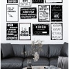 Biyomak® Sözler Temalı 12 Parça Ahşap Poster Tablo Duvar Dekoru
