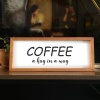 Biyomak® Kahve Köşesi Coffee A Hug In A Mug Ahşap Çerçeve - Beyaz 17*42