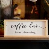 Biyomak® Kahve Köşesi Coffee Bar Love Is Brewing Ahşap Çerçeve - Naturel