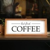 Biyomak® Kahve Köşesi But First Coffee Ahşap Çerçeve