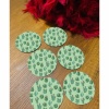 Biyomak® 6 Parça Mini Kaktüs Ahşap Bardak Altlığı
