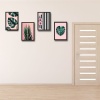 Biyomak® 4 Parça Çerçeve Görünümlü Ahşap Tablo