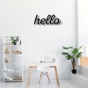 Biyomak® Hello Yazılı Ahşap Tablo