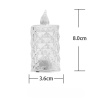 Biyomak® Led Mum Şeffaf Kristal LED Mum Pilli Alevsiz Çay Mumu Düğün Doğum Günü Ortam Işığı