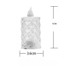 Biyomak® Led Mum Şeffaf Kristal LED Mum Pilli Alevsiz Çay Mumu Düğün Doğum Günü Ortam Işığı Mini