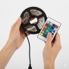 ® 2 Metre Kumandalı USB LED Şerit Işık Renk Ayarlı Dekoratif Ortam ve Ambiyans Aydınlatması