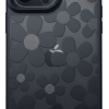 ® iPhone 16 Pro Max Çiçekli Kılıf Bağlama Aparatlı Siyah