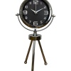 ® Zentime Krom Asil Üç Ayaklı Metal Masa Saati