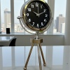 ® Zentime Silver Classic Tasarım Üç Ayaklı Metal Masa Saati