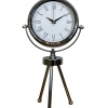 ® Zentime Silver Heritage Üç Ayaklı Krom Metal Masa Saati