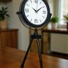 ® Zentime Black Elegant Metal Üç Ayaklı Masa Saati