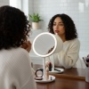 ® Yeni Ürün LED Işıklı Yuvarlak Makyaj AynasıDokunmatik Ayarlanabilir Işık Tonlu, 360° Döner Masaüstü Profesyonel Makyaj ve Cilt Bakım Aynası