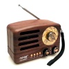 ® Yeni Ürün Küçük Boy Retro, Nostaljik, Ahşap Tasarım Bluetooth Hoparlörlü, Şarjlı, Taşınabilir Büyük Döndürülebilen Düğmeli FM/AM Destekli Radyo NS3380