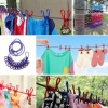 ® Yeni Ürün Taşınabilir Seyahat Çamaşır İpi 12 Mandallı Klipsli Lastikli Çamaşır Mandalları