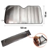 ® Yeni Ürün 120*55 cm Ambalajlı Vantuzlu Araç İçi Ön Cam Perdesi Katlanabilir Güneşlik