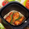 ® Yeni Ürün 250 Adet Air Fryer Pişirme Kağıdı Tek Kullanımlık Hava Fritöz Yağ Geçirmez Yapışmaz Gıda Pişirme Kağıdı Delikli Kare Model