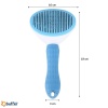 ® Yeni Ürün Kedi Köpek Tüy Toplayıcı Kendini Temizleyebilen Ergonomik Saplı Evcil Hayvan Tarağı Mavi