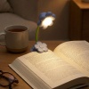 BUFFER® Ayçiçeği Model Mandallı LED Kitap Okuma Lambası – Kıvrılabilir Esnek Gövdeli, Taşınabilir Gece Lambası & Masaüstü Okuma Işığı