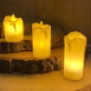 ® Yeni Ürün 3’lü Pilli Dekoratif LED Mum IşıklarıGerçek Alev Efektli