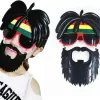 ® Yeni Ürün Rasta Peruklu Bob Marley Parti Gözlüğü