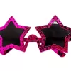 ® Yeni Ürün Fuşya Renk Yıldız Şekil Parti Gözlüğü Retro