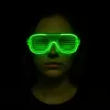 ® Yeni Ürün Yeşil Led Işıklı Parti Gözlüğü – Neon 3 Modlu