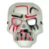 ® Yeni Ürün Beyaz Üzeri Rengarenk Korku Dişli Kafatası Maskesi 30x22 Cm