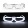 ® Yeni Ürün Beyaz Led Işıklı Parti Gözlüğü 3 Modlu – Glow &amp; Gece Eğlence Gözlüğü