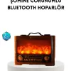 ® Yeni Ürün Şömine Efektli Solar Hoparlör Bluetooth 5.3 Radyo Aux Usb Tf Destekli