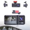 ® Yeni Ürün 1080p 3 Lensli Wifi Araç İçi Kameralı Ekran Dvr Kaydedici Gece Görüşlü