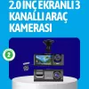 ® Yeni Ürün 3 Kameralı Araç İçi Kayıt Cihazı  Suya Ve Toza Dayanıklı Tasarım